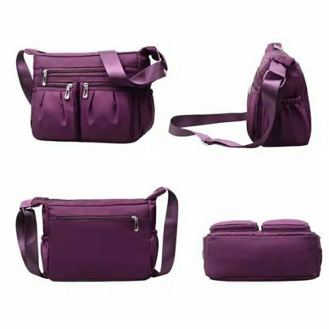 Waterproof Nylon Shoulder Bag Tas Selempang Wanita import