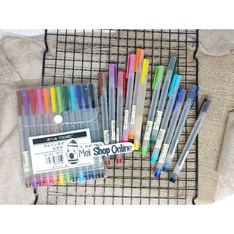 

Pulpen Gel 12 Warna Warni Lucu Bagus