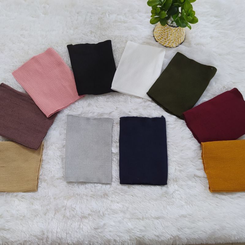 BFA002 Ciput Rajut Basic Polos Inner Bandana Wanita Polos Premium Satu Warna Ciput Simple/ Dalaman Jilbab Polos