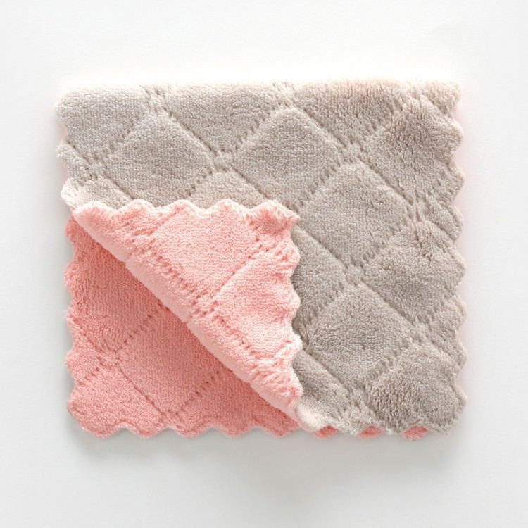 Kain Lap Dapur Anti Minyak Microfiber Lap Piring Multifungsi Serbaguna Edgeless