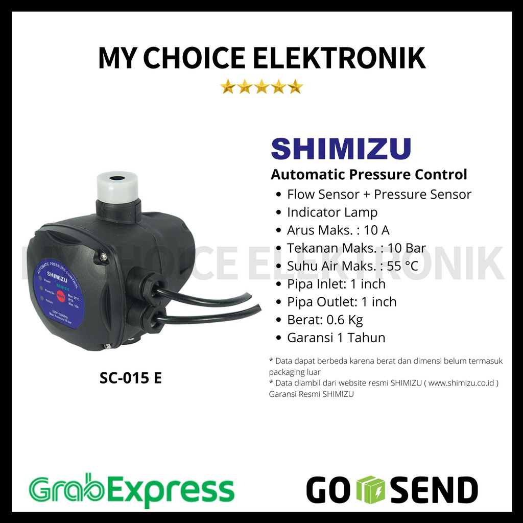 Shimizu Otomatis Pressure Control SC-015E / SC-015 E