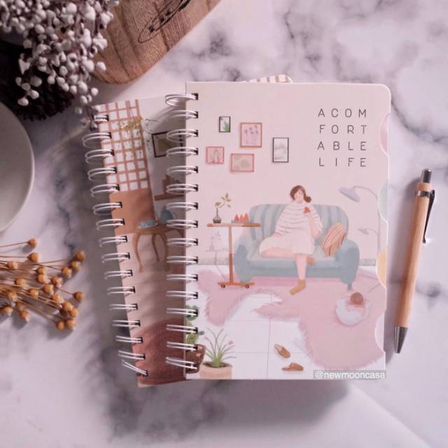 

Diary notes notebook buku jurnal sketsa catatan kegiatan agenda binder
