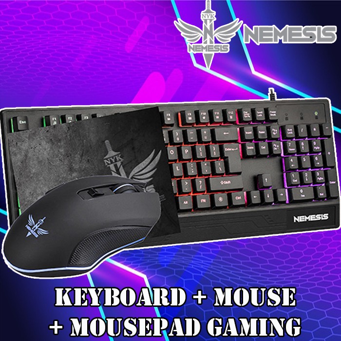 Keyboard + Mouse + Mousepad Gaming NYK DRAKE KC-300