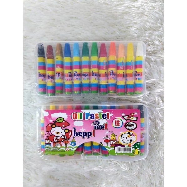 

Crayon/Krayon/Oil Pastel Heppi Pop1 12wr