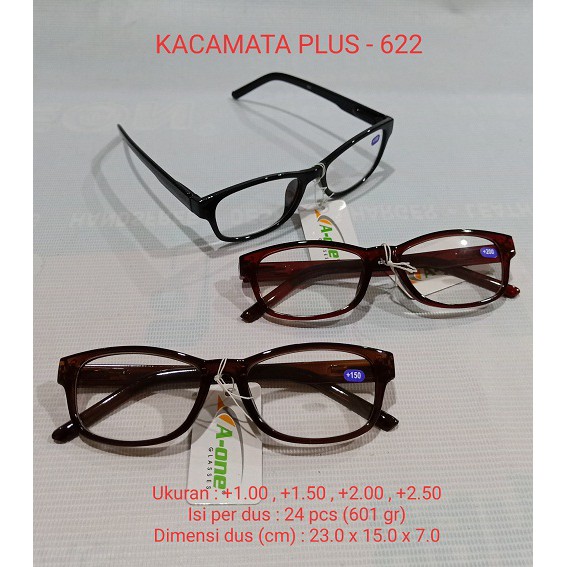 Kacamata Baca Plus (+) 667 Pria / Wanita +1.00, +1.50, +2.00, +2.50