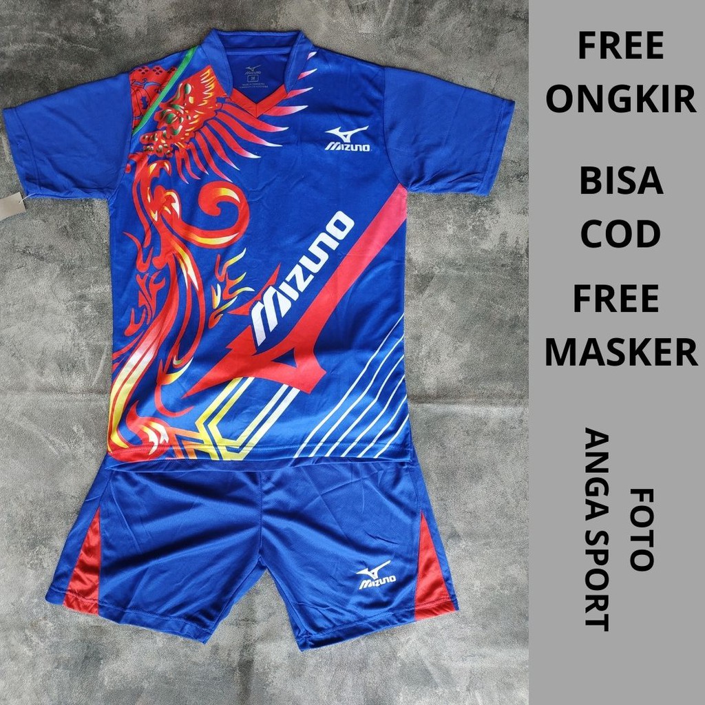 SETELAN SERAGAM JERSEY KAOS FUTSAL PRIA BAJU OLAHRAGA VOLLY BATIK WANITA STELAN KAOS TEAM BADMINTON