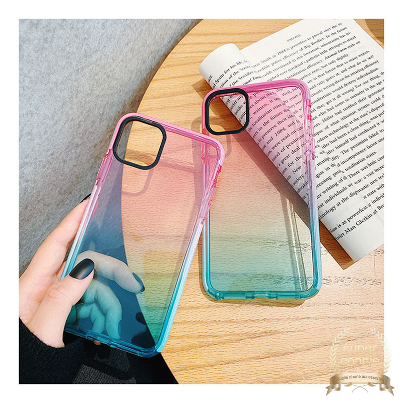 BUMPER Soft Case Bahan Tpu Warna Gradasi Permen Untuk Iphone 11 11pro Max Iphone 6 6s 7 8 Plus X Xr Xs Max Se