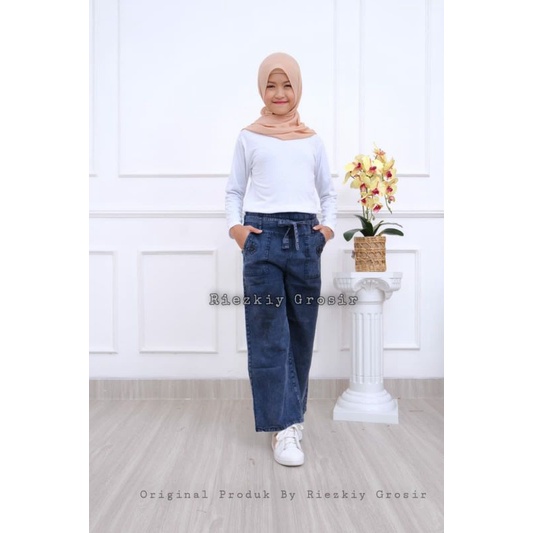 Kulot Anak Perempuan 6-12thn/ Celana Anak Perempuan / Kulot jeans Anak / Kulot levis anak / Jeans Cewek