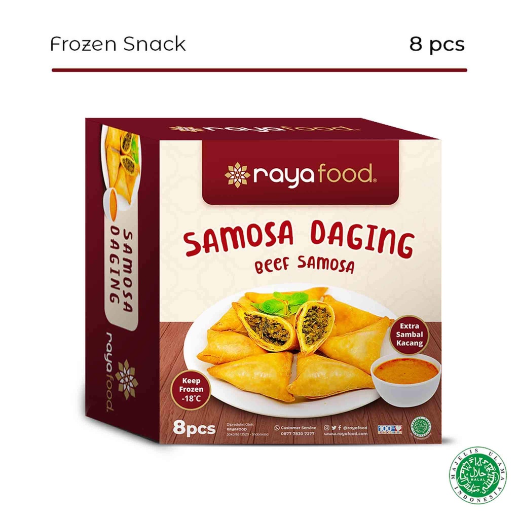 

Samosa Daging (Mini) 8 Pcs Rayafood Frozen Food