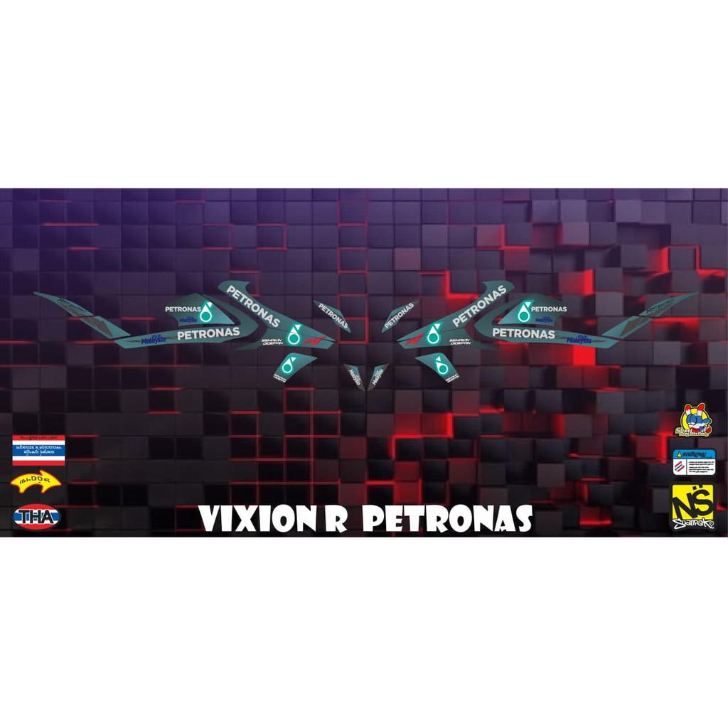 striping stiker decal Vixion R petronas