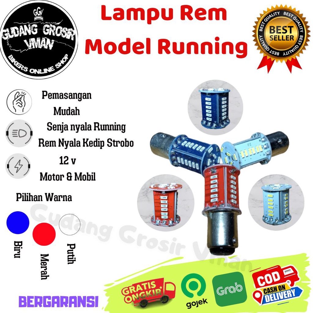 Lampu Rem Kedip dan Running tipe S25 Double Terang Sitimewa
