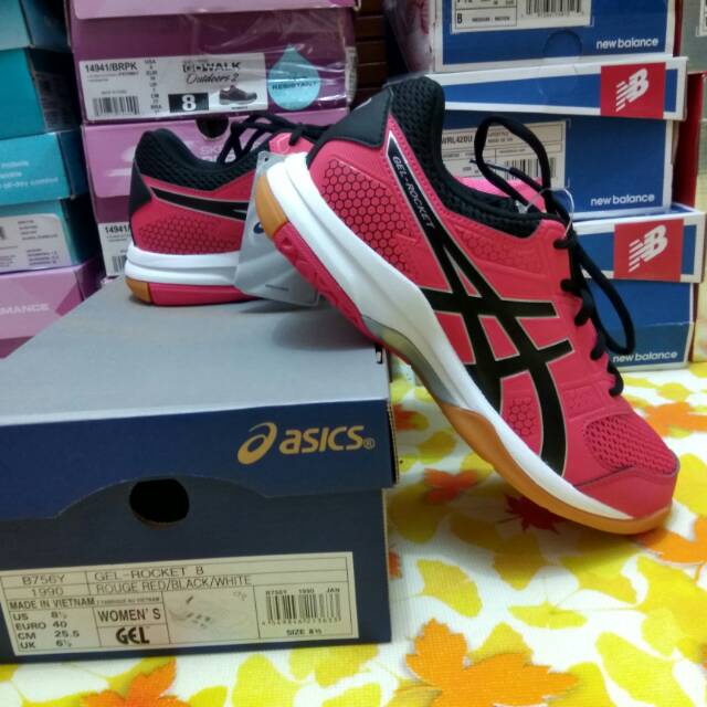 Asics Gel Rocket 8 Rouge Red Black White
