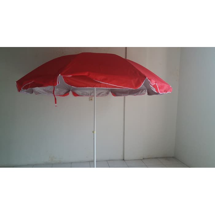 Payung pantai payung dagang parasol polos kain susun double diameter 230