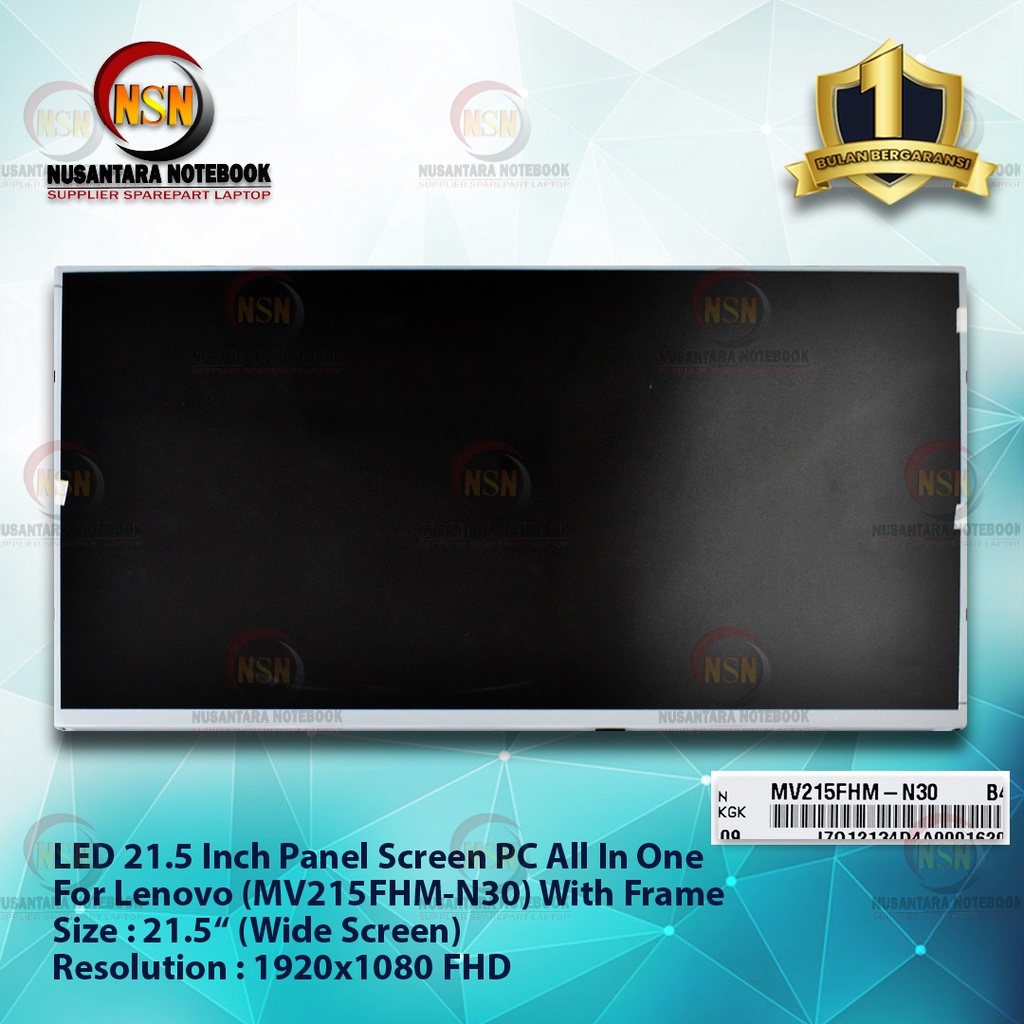 LED 21.5 Inch Panel Screen PC All In One For Lenovo (MV215FHM-N30) With Frame FHD