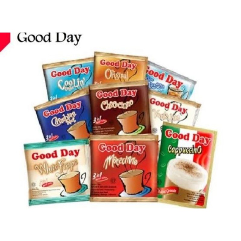 

kopi gooday all varians 1 renteng isi 10 pc