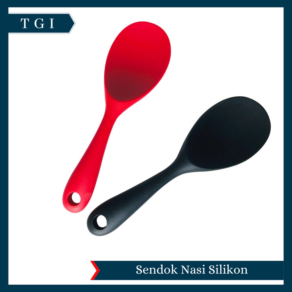 TGI - CENTONG NASI SILIKON | SENDOK NASI SILICONE TAHAN PANAS | SENDOK NASI ANTI LENGKET | RICE LADLE