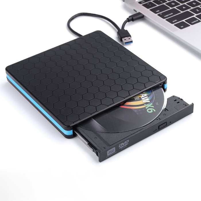 External DVD RW Burner 2 in 1 Type C - USB 3.0 Slim Optical Drive