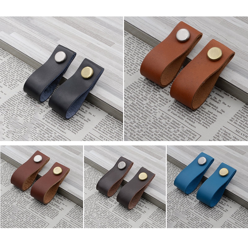 Handles Parts Replacement Imitation Leather Cabinet Doorknob Pulls Door Accessories Durable Shopee Indonesia