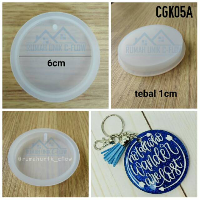 Cetakan gantungan kunci bulat cetakan resin cetakan orgonite cetakan liontin besar diy