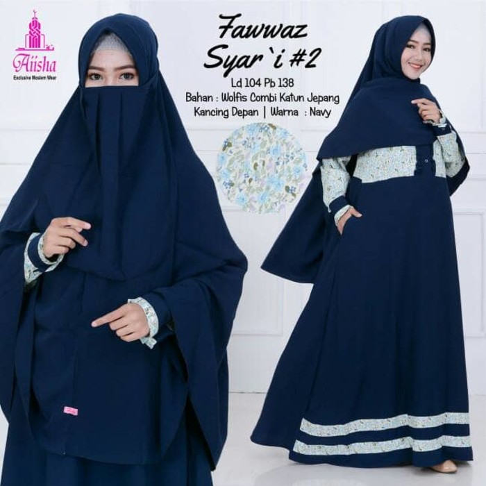 Best Seller Gamis Set Syar'i Free Cadar Fawwaz #2 Busui Ori Aiisha
