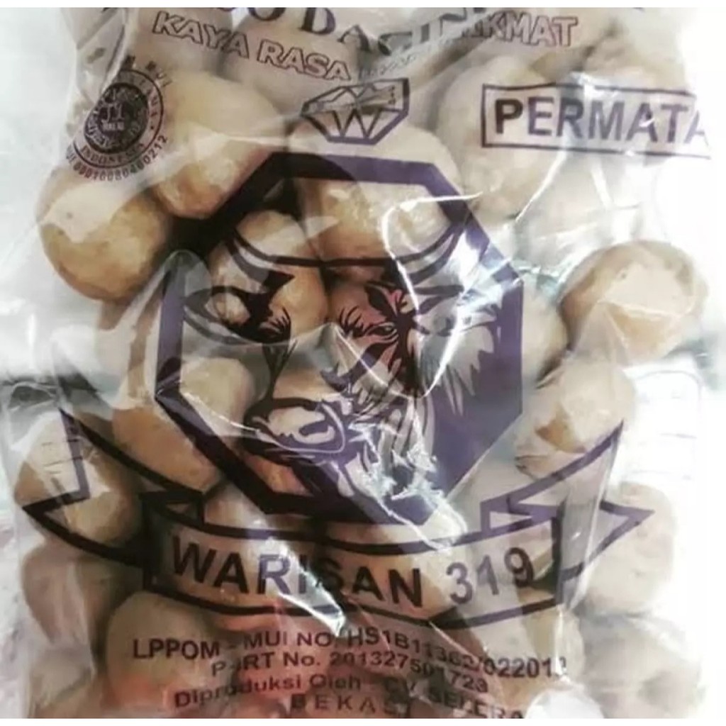 

(10 pac) Bakso Warisan permata isi 50 BUTIR per 10pac 1 Ball