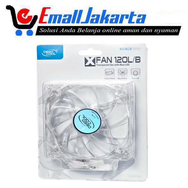 Deepcool XFAN 120 L/B 12CM Kipas Pendingin Komputer PC Transparan Blue LED Cooling Fan