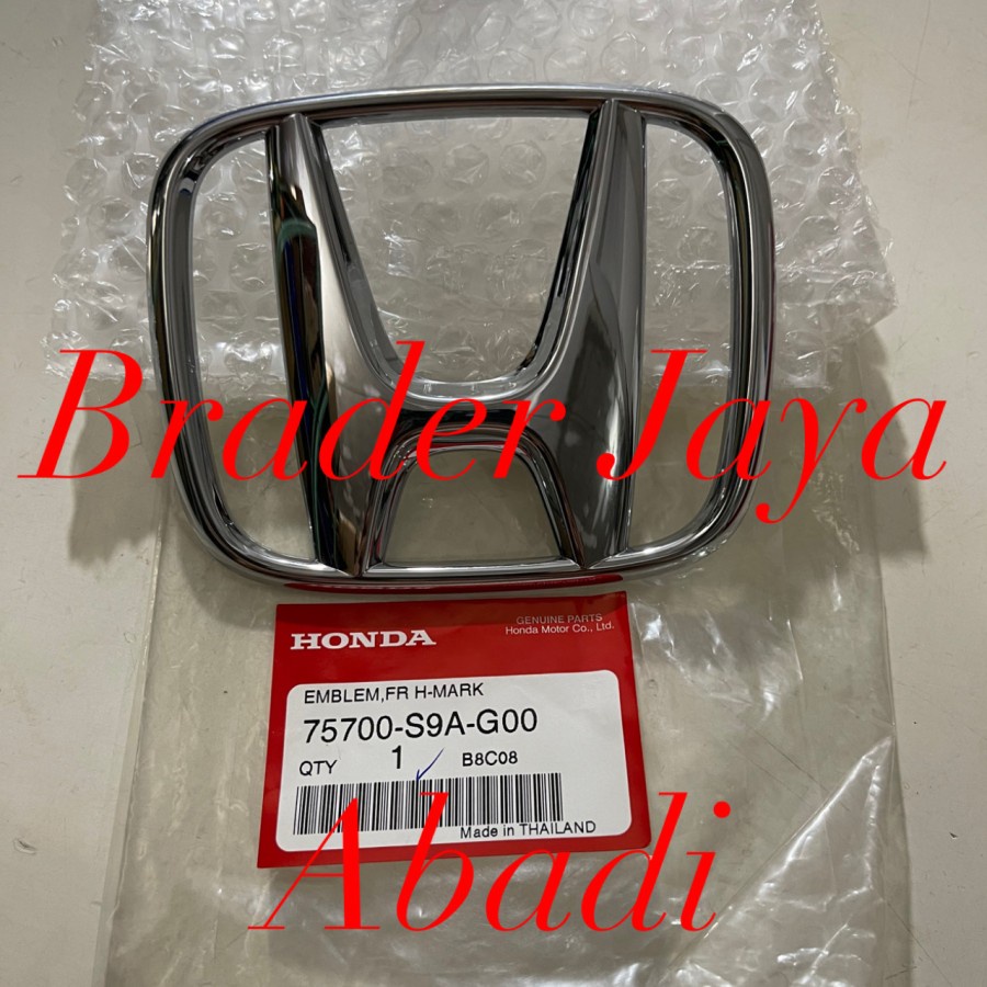 LOGO EMBLEM CENTER STIKER DEPAN FRONT GRILLE TULISAN H NEW ACCORD CM 5 CRV RD GEN 2 K20 ORIGINAL 200