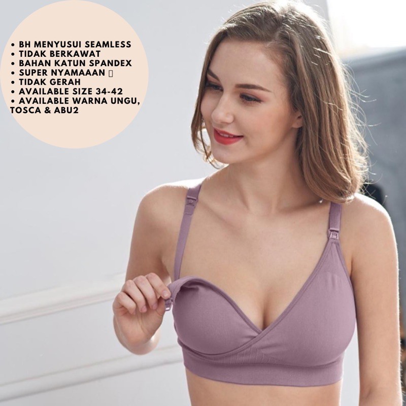 HEYMOMMY.ID - Bra Menyusui Seamless Sling ••|Maternity bra|Bh menyusui|Nursing Bra|Bh busui|bra busui