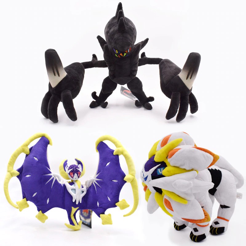 mainan 3 Styles Alola Solgaleo Lunala Necrozma 10-20" New Arival Plush Doll Soft PP Cotton Animal