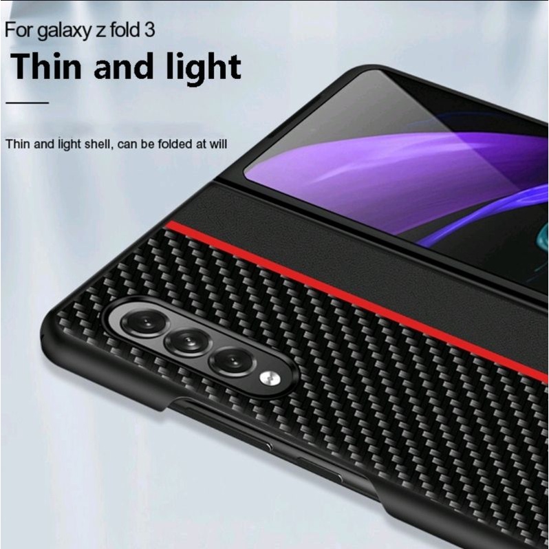 CARBON LEATHER Texture Samsung Z Fold 3 4 Z FLIP 3 4 Case Casing Cover