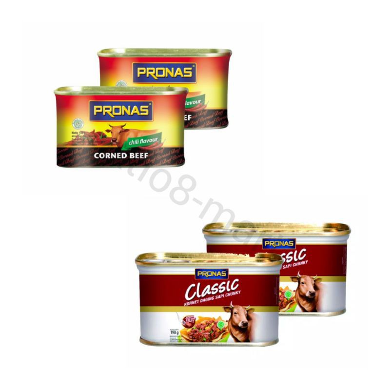 

PRONAS Kornet Sapi dengan Daging Suwir 198gr CHUNKY/Kornet Sapi Chili 198gr/Halal/kaleng