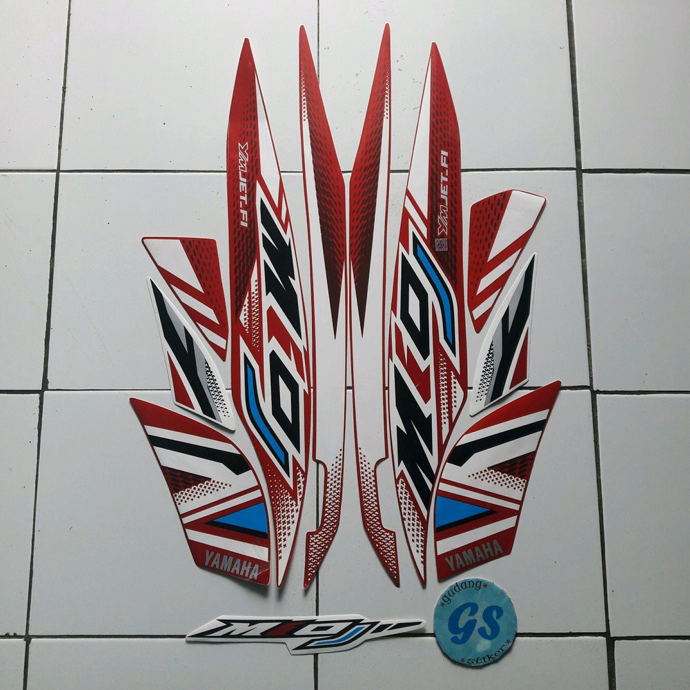 stiker mio j 2012 merah