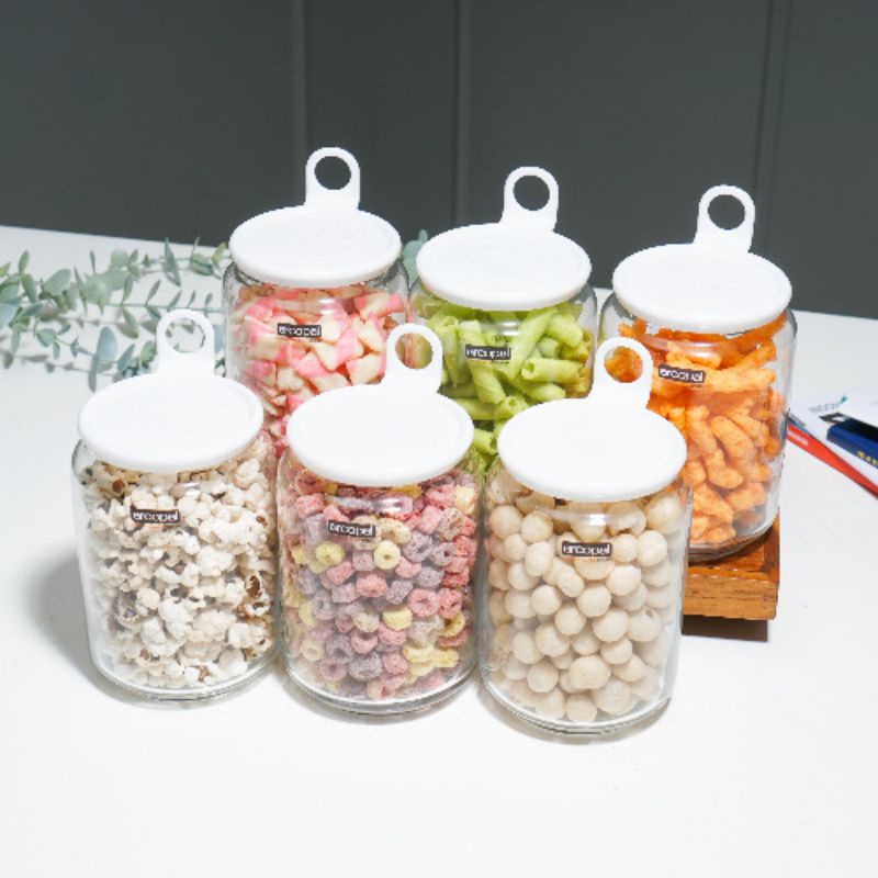 Toples Kaca/Arcopal Rondo Smiles - Pot 0.75 L White