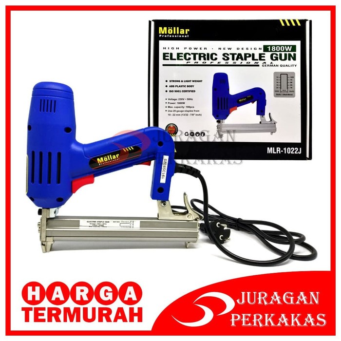

MOLLAR ESTGF1022 MESIN STAPLES TEMBAK LISTRIK ELECTRIC NAILER GUN PAKU