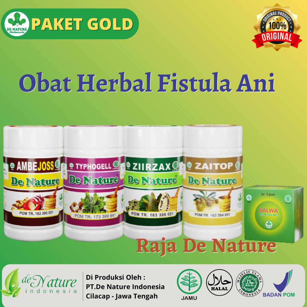 Jual Obat Fistula Ani Abses Perianal Fisura Ani De Nature Paket Gold Indonesiashopee Indonesia 3147