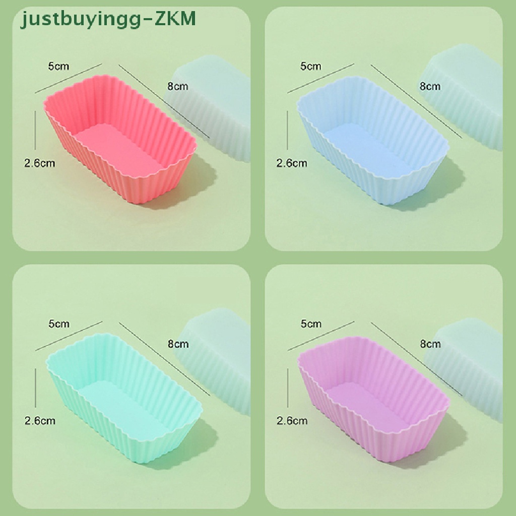 1 / 4Pcs Cetakan Kue Jelly Bentuk Persegi Panjang Bahan Silikon Reusable Untuk Alat Dapur