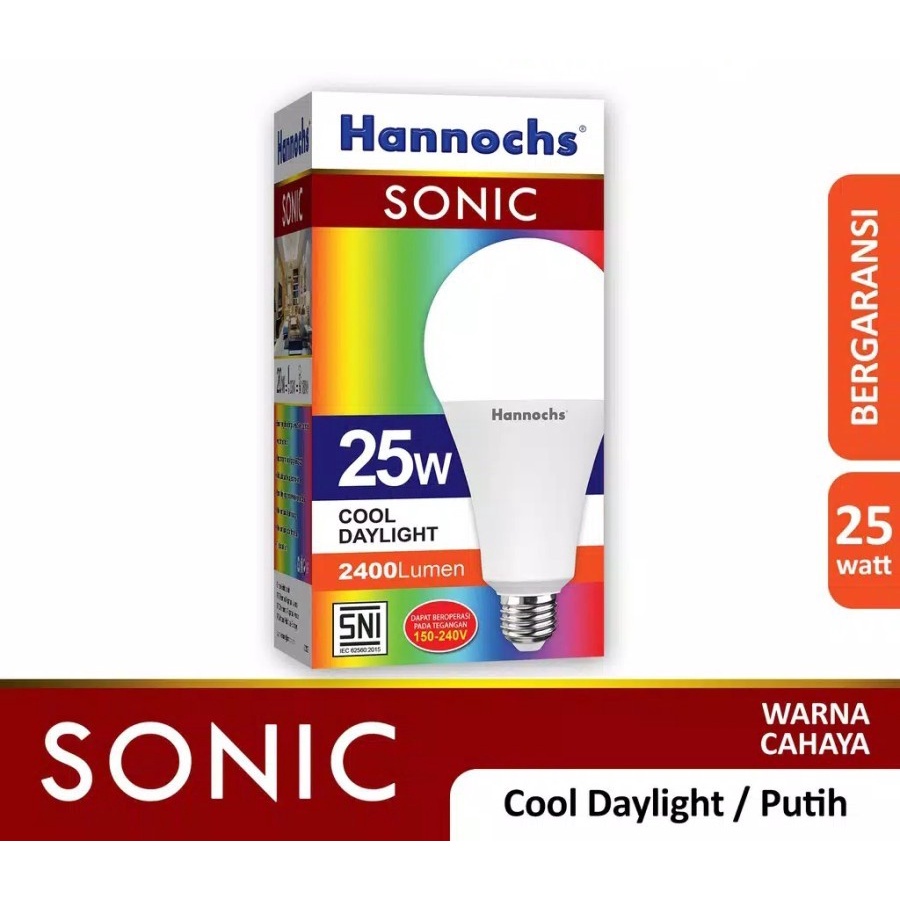 Hannochs SONIC LED Bulb 25 Watt 25watt - Bola Lampu Bohlam LED