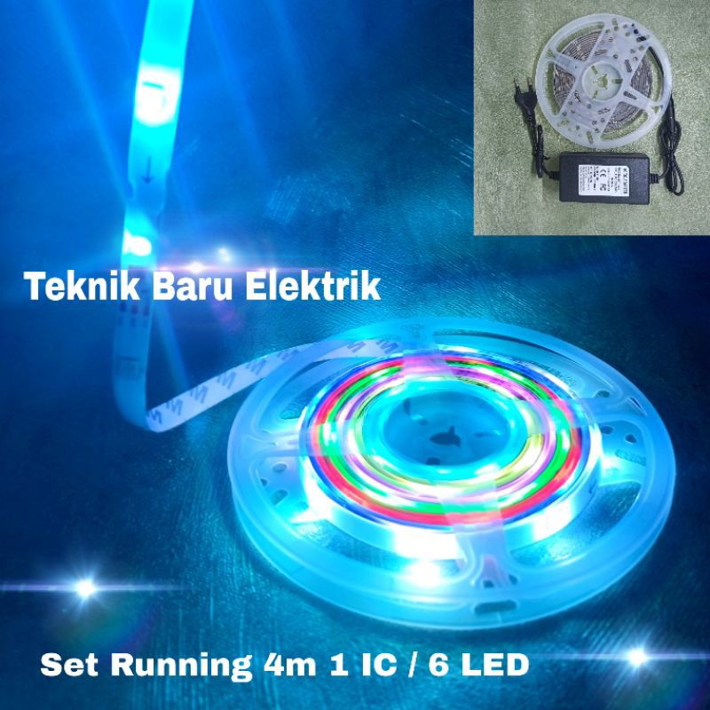  Lampu Led Strip Running  SMD 5050 RGB Berjalan Horse race 