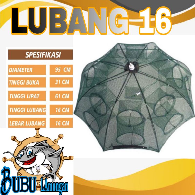 bubu payung lubang 16/bubu jaring/perangkap ikan/perangkap udang