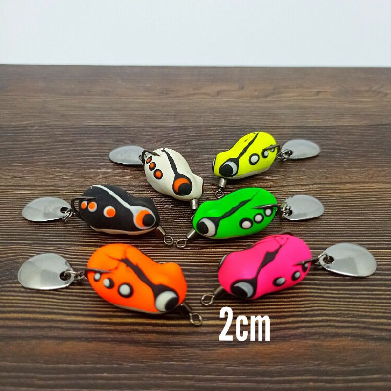 soft frog 2cm bentuk kodok/softfrog unik/sf/ umpan gabus/casting gabus