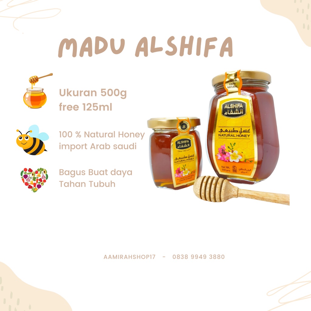 

madu alshifa 500g free 125ml