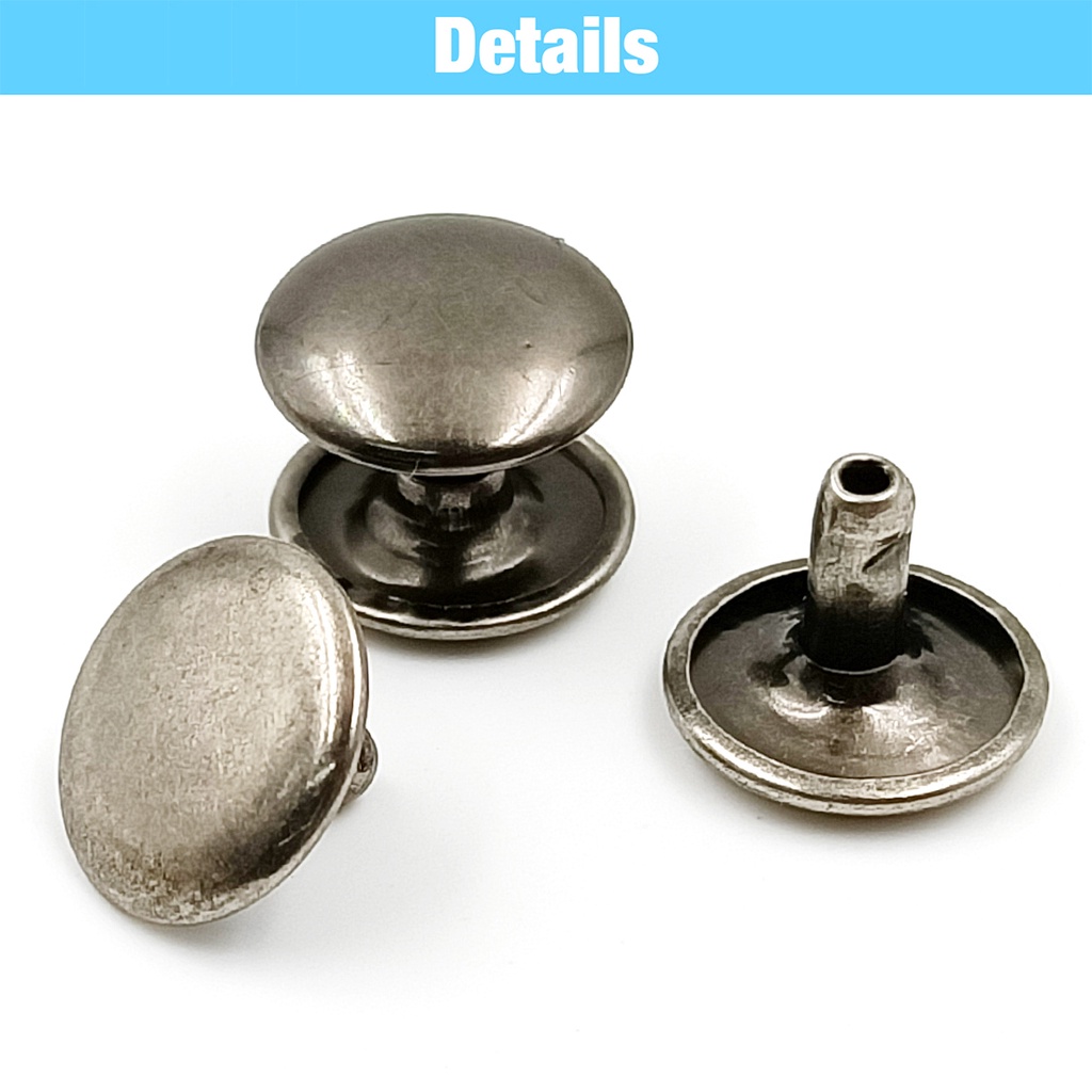 【80 PCS 4 Warna】Keling Kerajinan Tangan Kulit/Alat Pemasang Rivet Kancing Set/Keling Kerajinan Kulit Adjustable Button