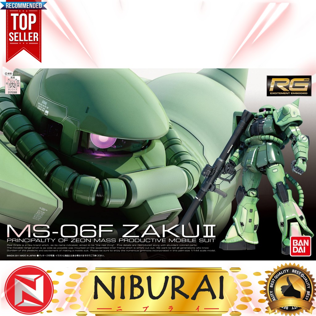 1/144 RG MS-06F Zaku II Hijau