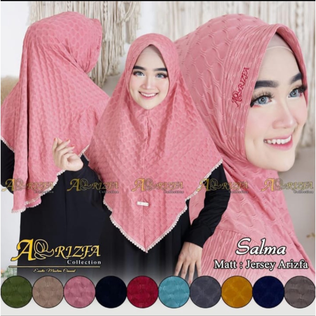 HIJAB INSTAN SALMA ORIGINAL BY ARIZFA || HIJAB INSTAN SALMA ORI ARIZFA TERLARIS || HIJAB SALMA JERSEY ARIZFA PAD JERSEY HIJAB SALMA JERSEY ARIZFA