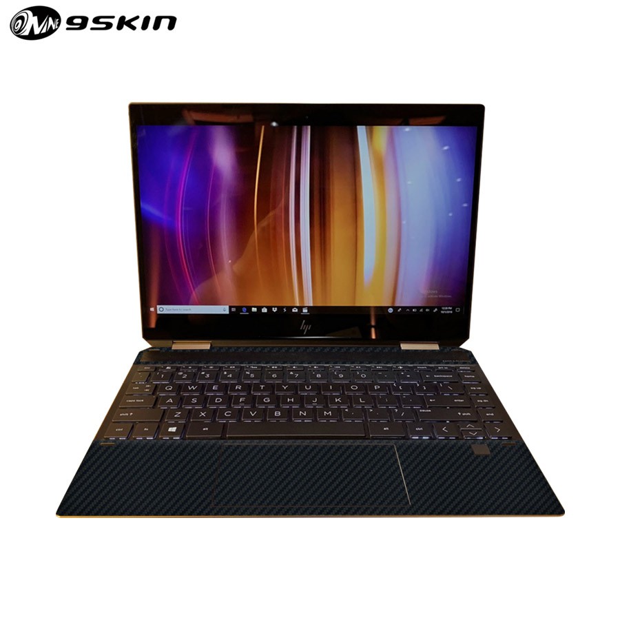 9Skin - Premium Skin Laptop HP Spectre X360 13,3" 2019 3M Black Carbon (Front+Inside)