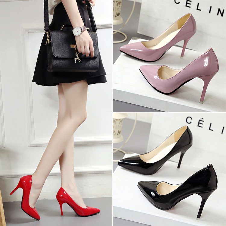 [Import] Taspopo Sepatu Kerja Heels Wanita Original Casual Fashion Murah