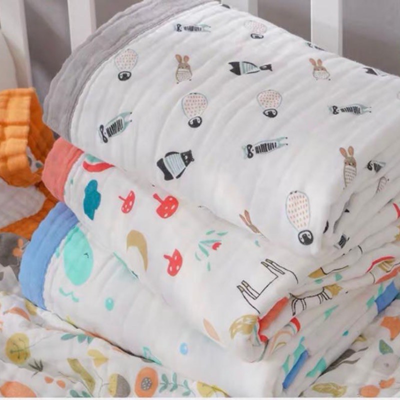 MUSLIN SWADDLE 6 layer bedong / Selimut / Handuk / Selimut Bayi Newborn 100% KATUN