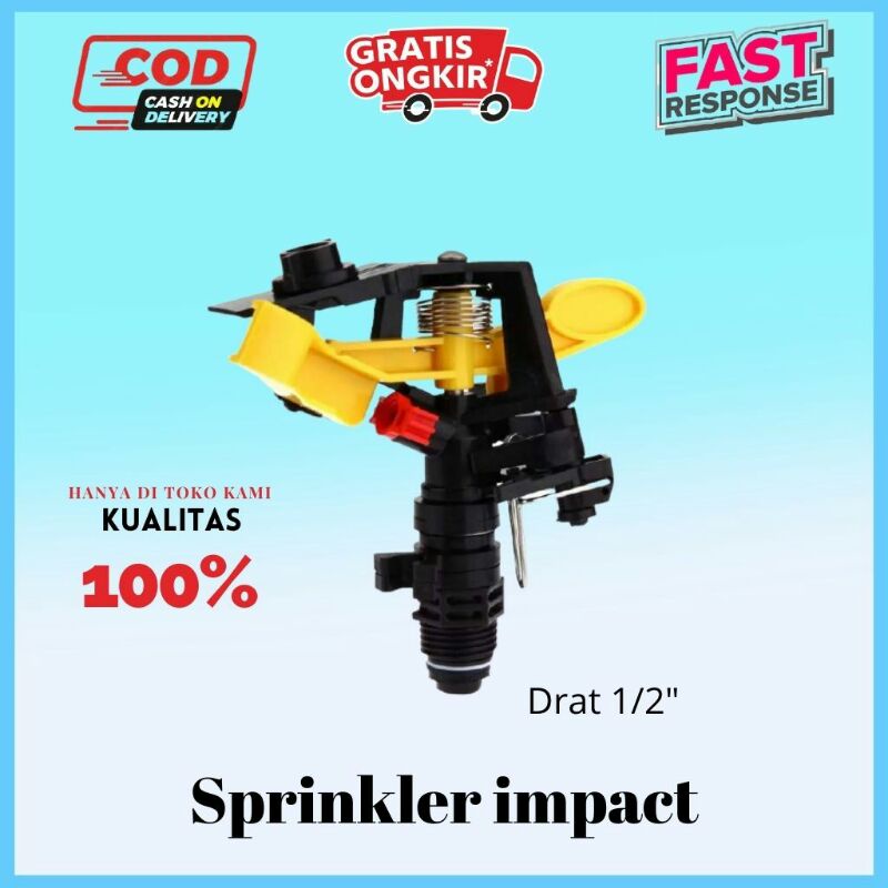 Sprinkler Impact Drat Luar 1/2" Sprinkler Pertanian Sprinkler Taman Sistem Irigasi Kincir Air
