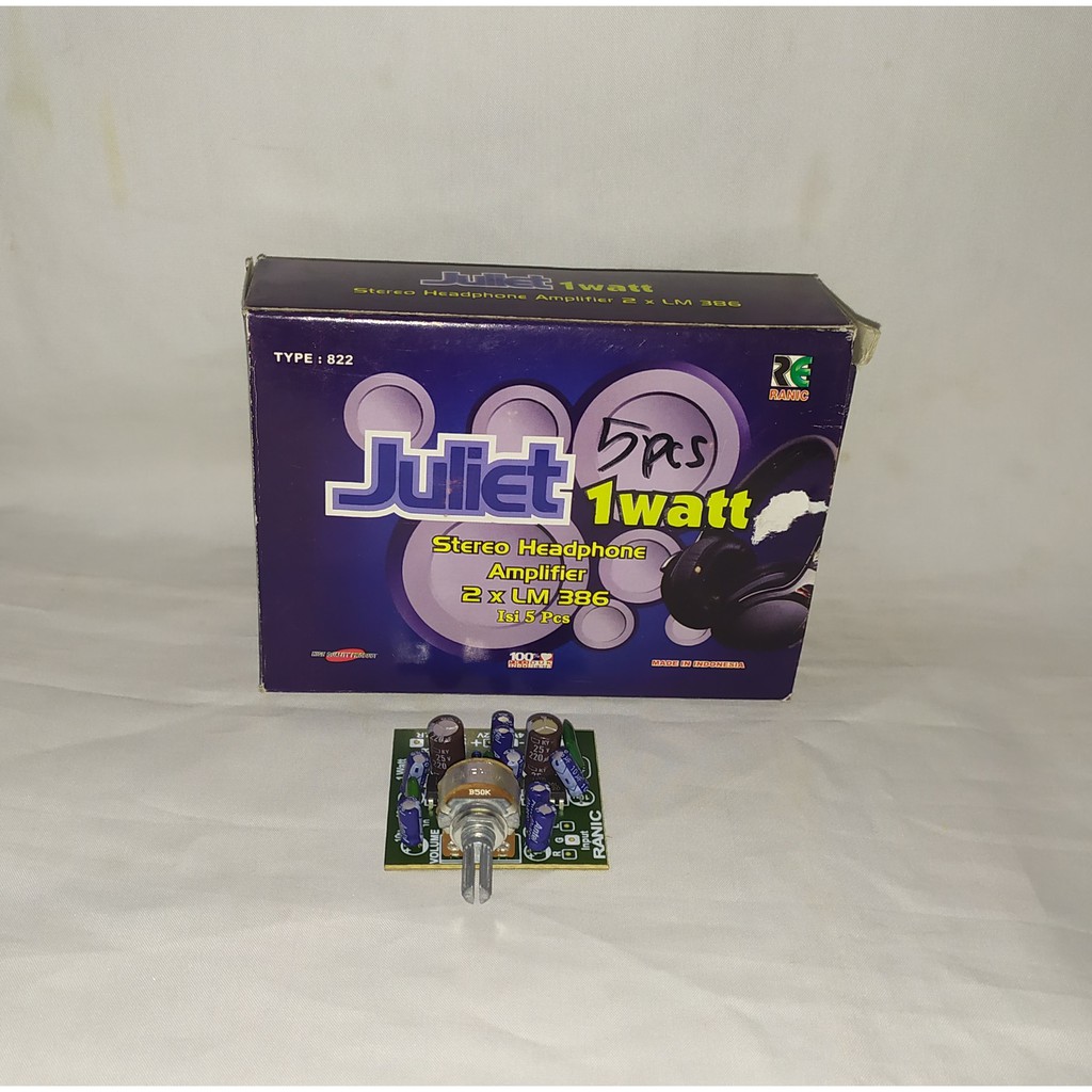 Kit Ranic Kit Headphone Amplifier Stereo JULIET 1Watt Ic 2xLM Type-822