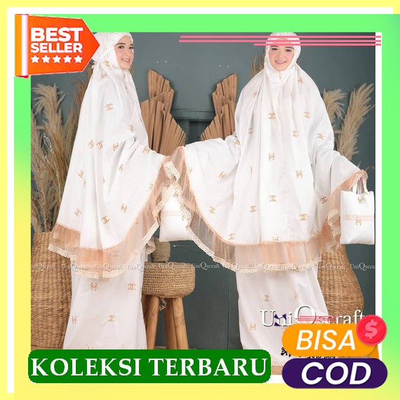 [Kode Barang 449] (Cod) Mukena Pashmina Terompah | Mukena Dewasa Terbaru 2021 | Mukena Traveling Bes